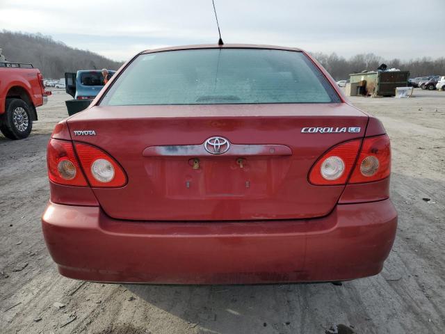 JTDBR32E360095171 - 2006 TOYOTA COROLLA CE RED photo 6