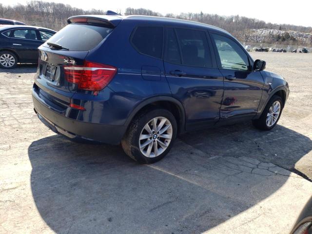 5UXWX9C57D0A27222 - 2013 BMW X3 XDRIVE28I BLUE photo 3