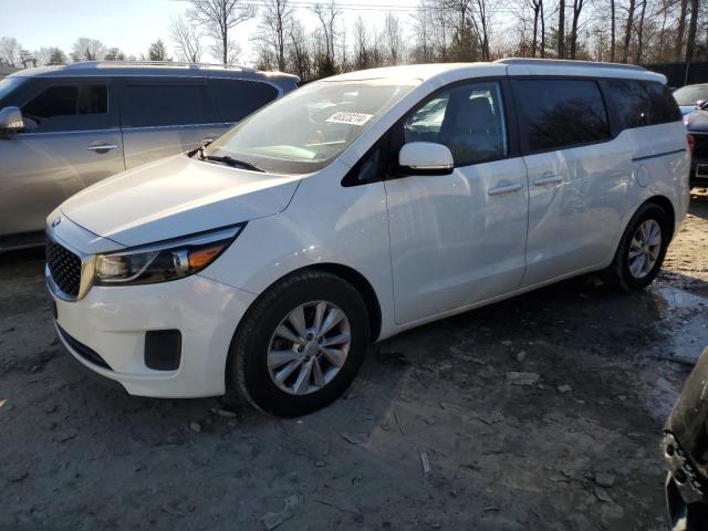 KNDMB5C14F6076338 - 2015 KIA SEDONA LX WHITE photo 1