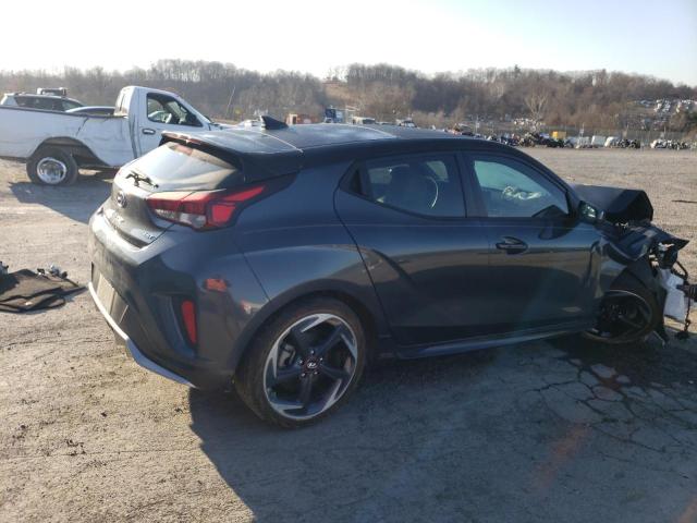 KMHTH6AB2KU009539 - 2019 HYUNDAI VELOSTER TURBO CHARCOAL photo 3