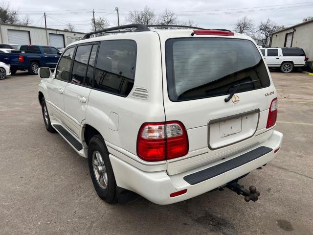 JTJHT00W713507893 - 2001 LEXUS LX 470 WHITE photo 3