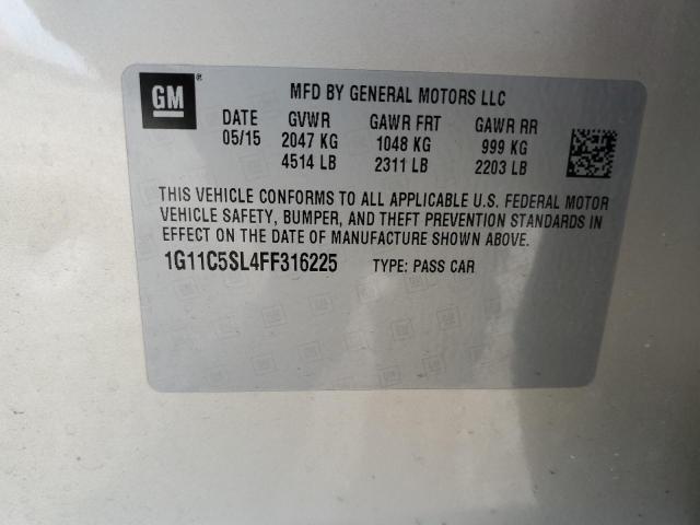 1G11C5SL4FF316225 - 2015 CHEVROLET MALIBU 1LT TAN photo 12