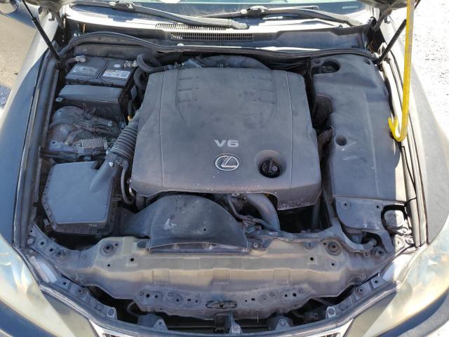 JTHBK262372058253 - 2007 LEXUS IS 250 GRAY photo 11