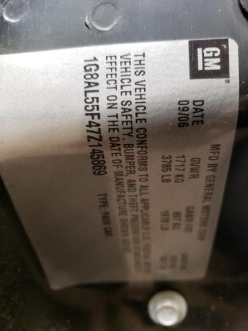 1G8AL55F47Z145869 - 2007 SATURN ION LEVEL 3 TEAL photo 12