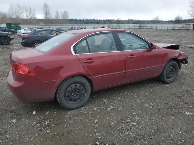 KNAGE123985254718 - 2008 KIA OPTIMA LX RED photo 3