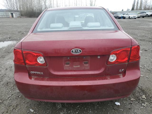 KNAGE123985254718 - 2008 KIA OPTIMA LX RED photo 6