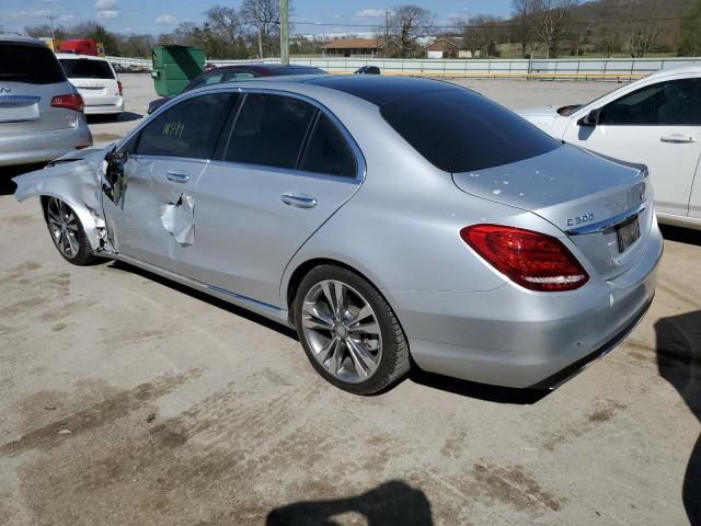 55SWF4JB5HU181236 - 2017 MERCEDES-BENZ C 300 SILVER photo 2