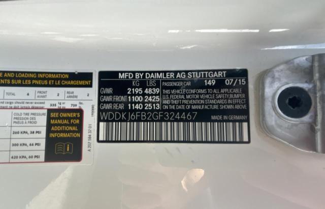 WDDKJ6FB2GF324467 - 2016 MERCEDES-BENZ E 400 WHITE photo 10