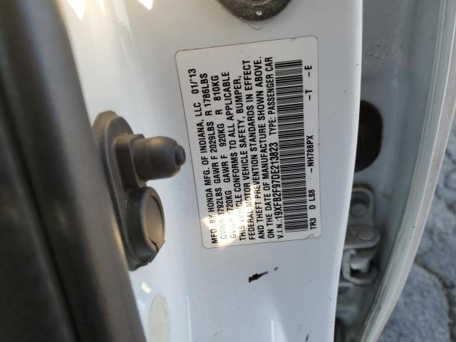 19XFB2F97DE213823 - 2013 HONDA CIVIC EXL WHITE photo 12