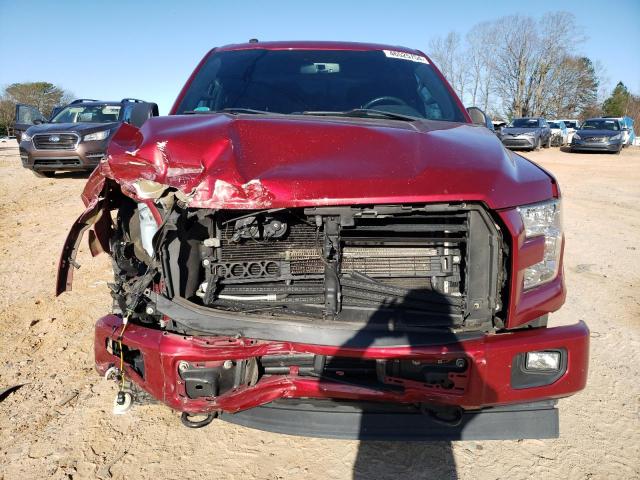 1FTEW1EG5HFA73244 - 2017 FORD F150 SUPERCREW RED photo 5