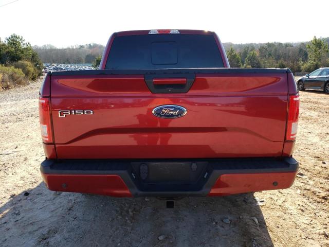 1FTEW1EG5HFA73244 - 2017 FORD F150 SUPERCREW RED photo 6