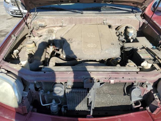 5TBRU34156S482592 - 2006 TOYOTA TUNDRA ACCESS CAB SR5 RED photo 11