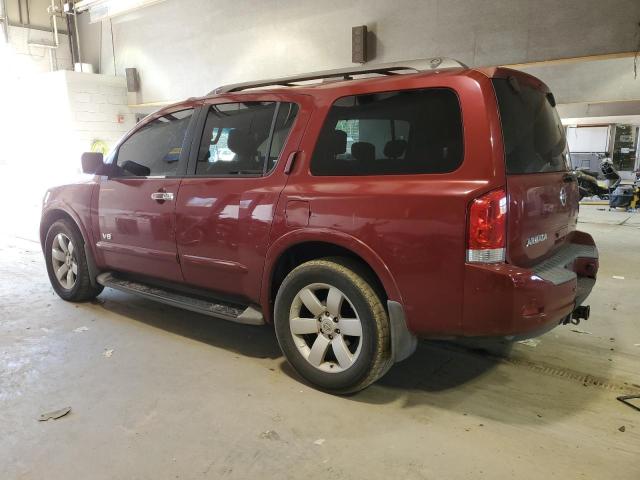 5N1AA08C18N620706 - 2008 NISSAN ARMADA SE BURGUNDY photo 2