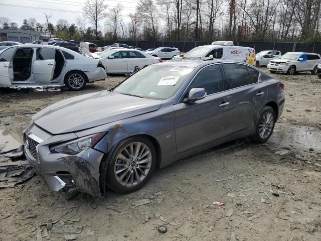 JN1EV7ARXKM555257 - 2019 INFINITI Q50 LUXE GRAY photo 1