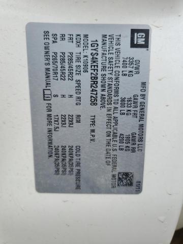 1GYS4KEF2BR247258 - 2011 CADILLAC ESCALADE ESV PLATINUM კრემისფერი ფოტო 14