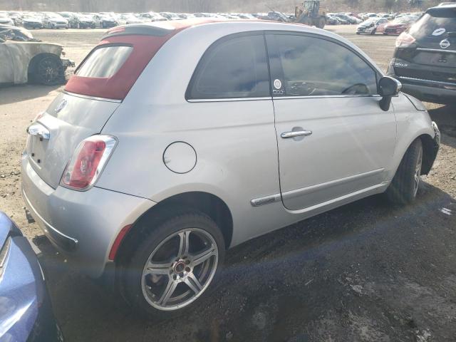 3C3CFFER6CT380964 - 2012 FIAT 500 LOUNGE SILVER photo 3