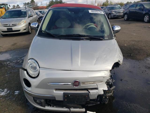 3C3CFFER6CT380964 - 2012 FIAT 500 LOUNGE SILVER photo 5