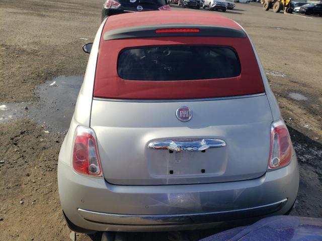 3C3CFFER6CT380964 - 2012 FIAT 500 LOUNGE SILVER photo 6