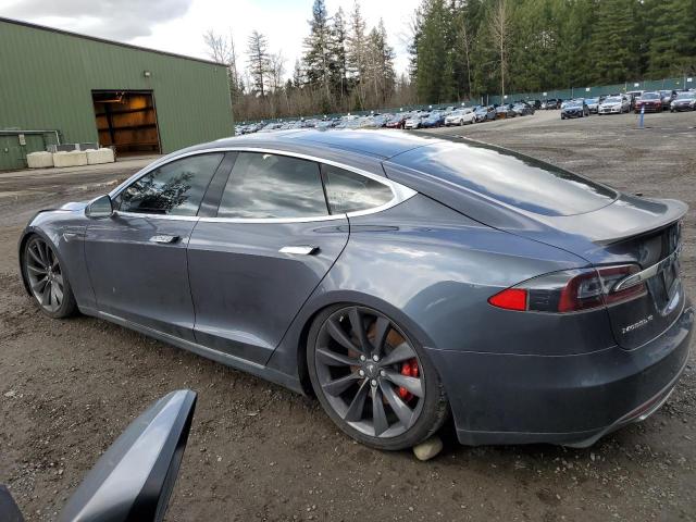 5YJSA1H26EFP64655 - 2014 TESLA MODEL S GRAY photo 2