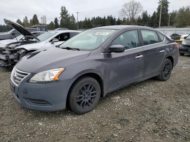 3N1AB7AP9EY250128 - 2014 NISSAN SENTRA S GRAY photo 1