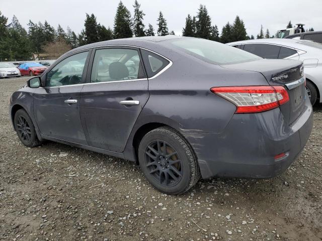 3N1AB7AP9EY250128 - 2014 NISSAN SENTRA S GRAY photo 2