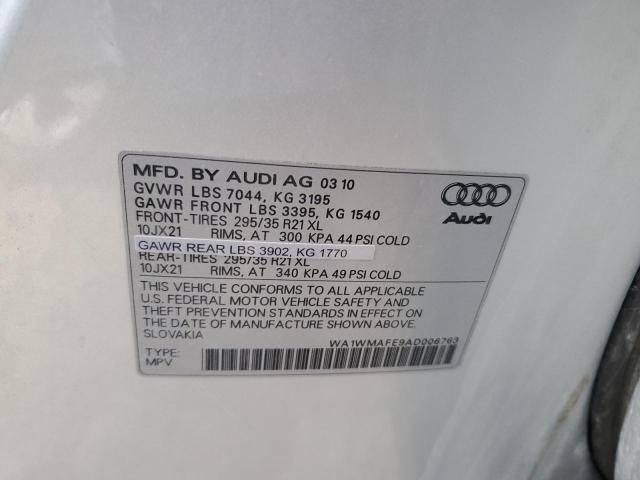 WA1WMAFE9AD006763 - 2010 AUDI Q7 PRESTIGE SILVER photo 13