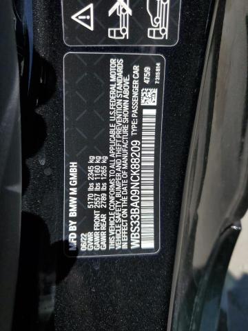 WBS33BA09NCK88209 - 2022 BMW M4 COMPETITION BLACK photo 13