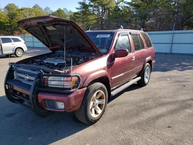 JN8DR09Y42W740056 - 2002 NISSAN PATHFINDER LE 勃艮第红 照片 1