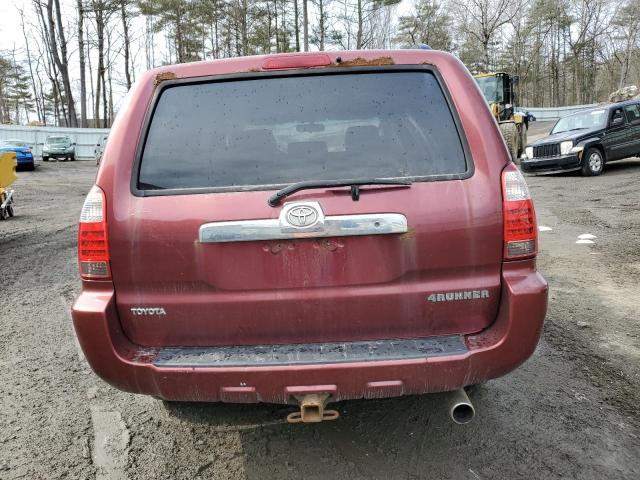 JTEBU14R168076389 - 2006 TOYOTA 4RUNNER SR5 MAROON photo 6