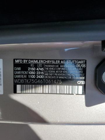 WDBTK75G46T061475 - 2006 MERCEDES-BENZ CLK 500 SILVER photo 12