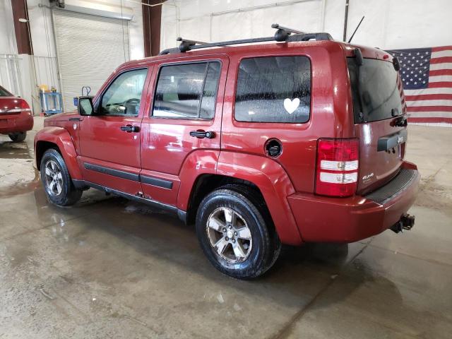 1J8GN28K98W107695 - 2008 JEEP LIBERTY SPORT BURGUNDY photo 2