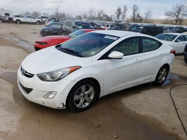 5NPDH4AE4DH350395 - 2013 HYUNDAI ELANTRA GLS WHITE photo 1