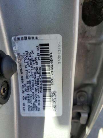 1NXBR32E34Z208389 - 2004 TOYOTA COROLLA CE SILVER photo 12