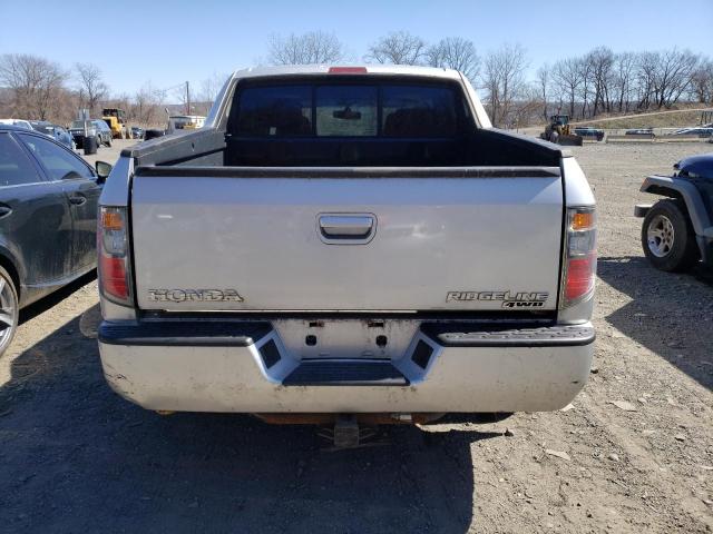 2HJYK16576H507967 - 2006 HONDA RIDGELINE RTL SILVER photo 6