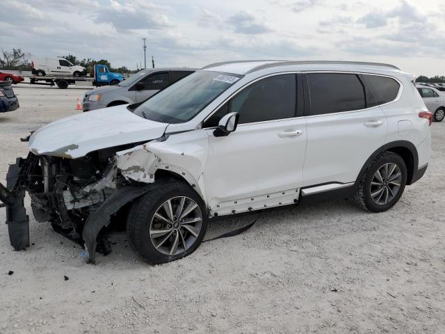 5NMS33AD0KH078493 - 2019 HYUNDAI SANTA FE SEL WHITE photo 1
