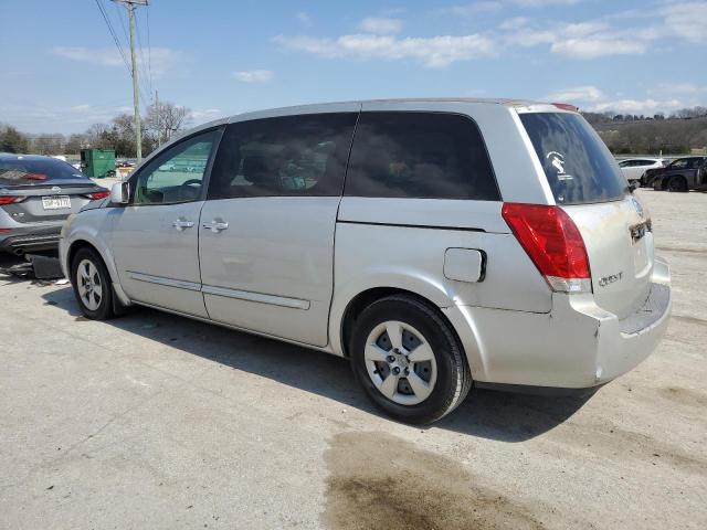 5N1BV28UX9N100311 - 2009 NISSAN QUEST S SILVER photo 2