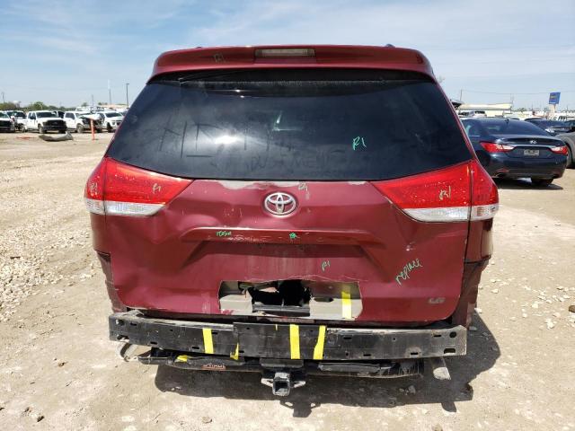 5TDKK3DC3BS124000 - 2011 TOYOTA SIENNA LE RED photo 6