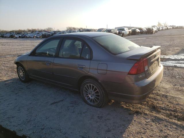 2HGES25715H622371 - 2005 HONDA CIVIC EX GRAY photo 2