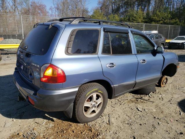 KM8SC13DX3U342780 - 2003 HYUNDAI SANTA FE GLS BLUE photo 3