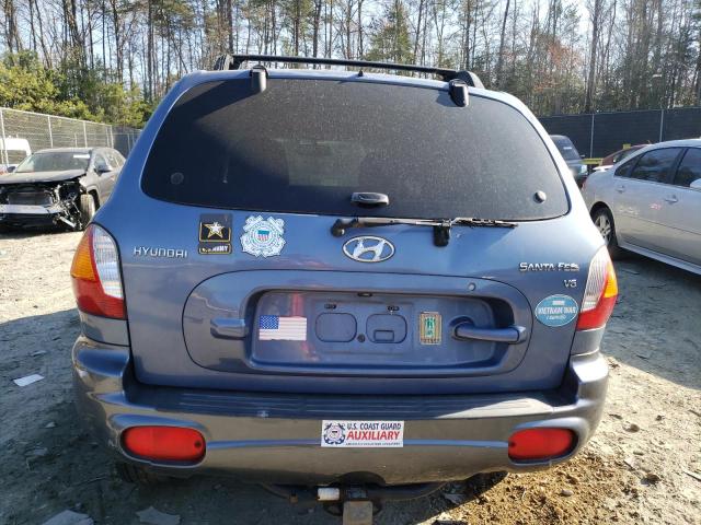 KM8SC13DX3U342780 - 2003 HYUNDAI SANTA FE GLS BLUE photo 6