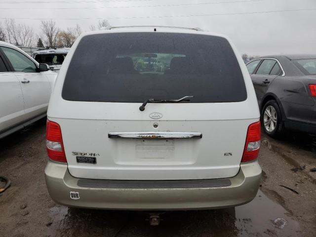 KNDUP131236480079 - 2003 KIA SEDONA EX WHITE photo 6