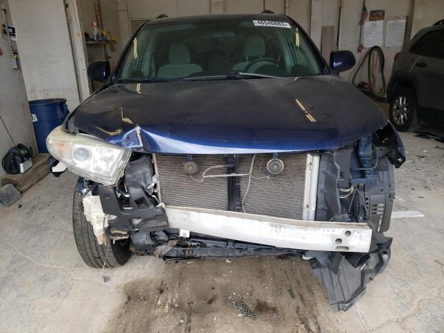 5TDBK3EH3DS255490 - 2013 TOYOTA HIGHLANDER BASE Bleu photo 5
