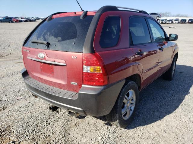 KNDJF723087472799 - 2008 KIA SPORTAGE EX BURGUNDY photo 3