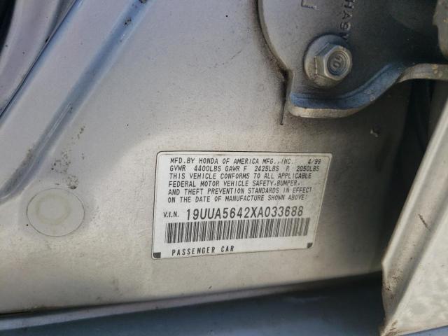 19UUA5642XA033688 - 1999 ACURA 3.2TL SILVER photo 13