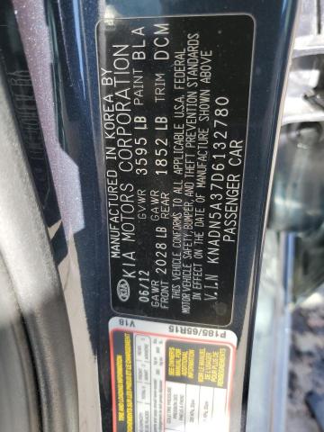KNADN5A37D6132780 - 2013 KIA RIO EX BLUE photo 12