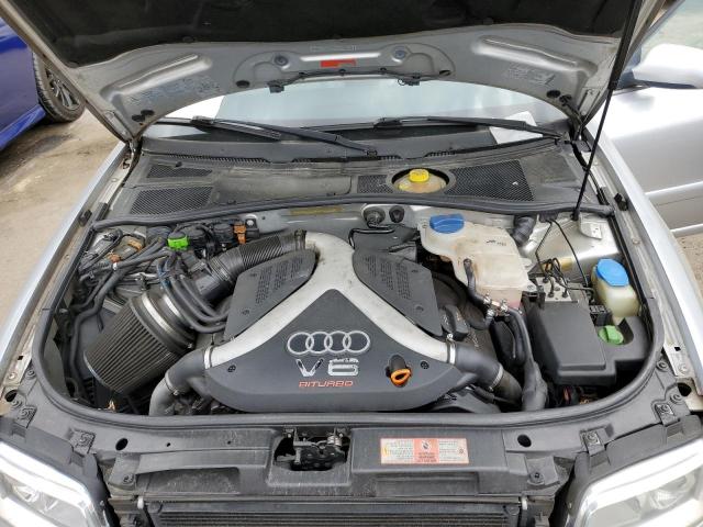 WAURD68D31A097239 - 2001 AUDI S4 2.7 QUATTRO SILVER photo 11