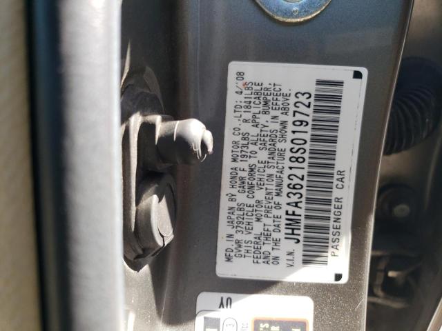 JHMFA36218S019723 - 2008 HONDA CIVIC HYBRID 灰色 照片 13