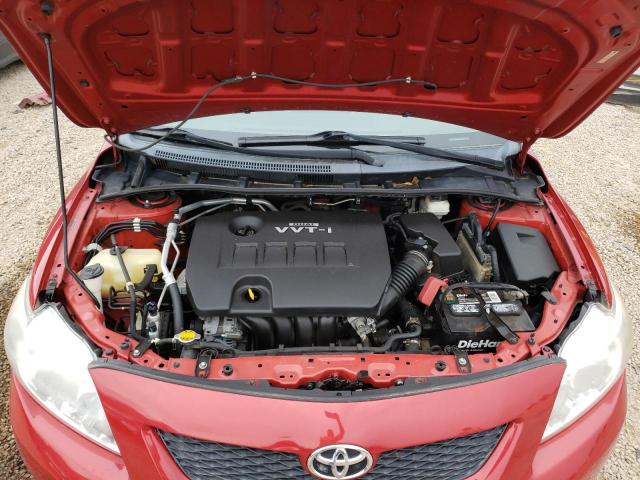 2T1BU4EE5AC530707 - 2010 TOYOTA COROLLA 4D BASE RED photo 11