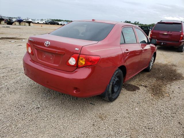 2T1BU4EE5AC530707 - 2010 TOYOTA COROLLA 4D BASE RED photo 3