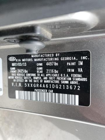 5XXGR4A61DG213672 - 2013 KIA OPTIMA SX GRAY photo 13